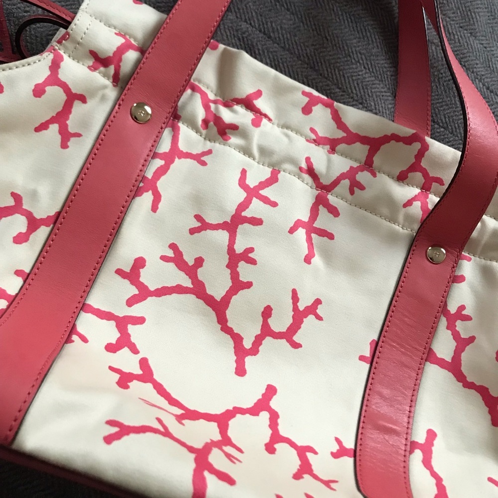 Adorable Old School Kate Spade Coral Print Bag